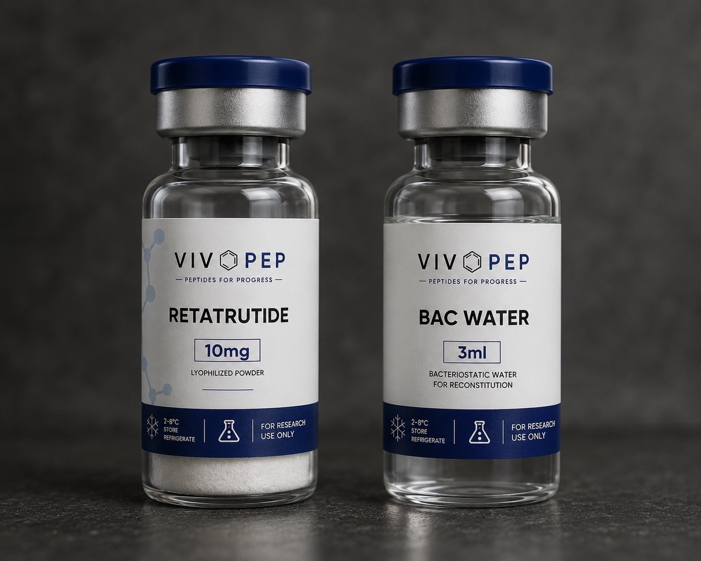 VivoPep research laboratory vials